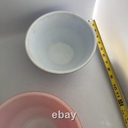 HTF McKee Vintage Primary Bell Shape Milk Glass Mixing Bowl Set of 4