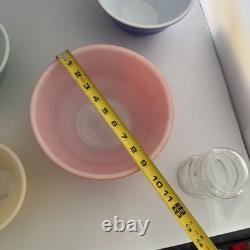 HTF McKee Vintage Primary Bell Shape Milk Glass Mixing Bowl Set of 4