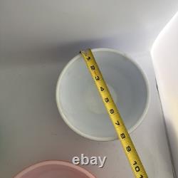 HTF McKee Vintage Primary Bell Shape Milk Glass Mixing Bowl Set of 4