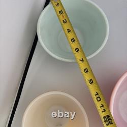 HTF McKee Vintage Primary Bell Shape Milk Glass Mixing Bowl Set of 4
