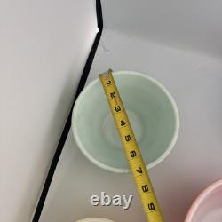 HTF McKee Vintage Primary Bell Shape Milk Glass Mixing Bowl Set of 4