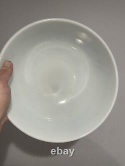 HTF Vintage Pyrex Colonial Mist 404 White Mixing Bowl Rare Gorgeous Condition