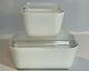 Htf Vintage Pyrex True Opal Unmarked Refrigerator Casserole Dish With Lid 502 501