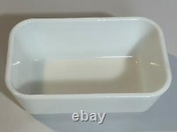 HTF Vintage Pyrex TRUE OPAL Unmarked Refrigerator Casserole Dish With Lid 502 501