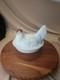 Htf Vintage Westmoreland Glass Large 8 White Red Hen On A Nest 2pcs