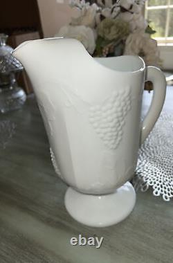 Harvest Milk Glass Pitcher by COLONY 11 Tall Free Shipping