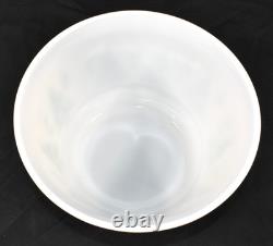 Hazel Atlas Christmas Tree Milk Glass Punch Bowl and 8 Cups Mugs Vintage Set