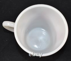 Hazel Atlas Christmas Tree Milk Glass Punch Bowl and 8 Cups Mugs Vintage Set