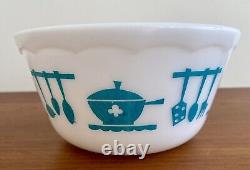 Hazel Atlas Kitchen Aids Turquoise Nesting Mixing Bowls