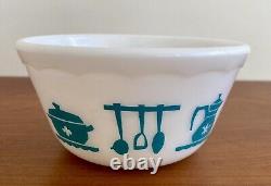 Hazel Atlas Kitchen Aids Turquoise Nesting Mixing Bowls