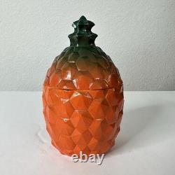 Hazel Atlas Milk Glass Pineapple Jar & Lid Kix Cereal Promo