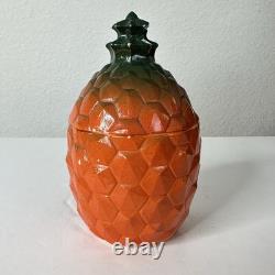 Hazel Atlas Milk Glass Pineapple Jar & Lid Kix Cereal Promo