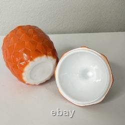 Hazel Atlas Milk Glass Pineapple Jar & Lid Kix Cereal Promo