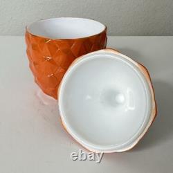 Hazel Atlas Milk Glass Pineapple Jar & Lid Kix Cereal Promo