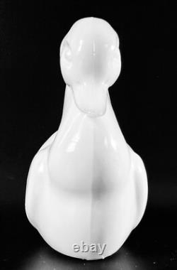 Heisey by Imperial RARE White Milk Glass Mother WOOD DUCK Figurine