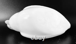 Heisey by Imperial RARE White Milk Glass Mother WOOD DUCK Figurine