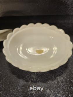 Hen On Nest Fenton Amethyst Head On Milk Glass Body Chicken Hen on Nest Vintage