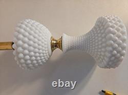 Hobnail White Milk Glass Balancing Scale Weight Possibly Fenton