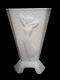 Htf Rare Vintage 1930's Art Deco Mckee White Milk Glass Art Dressed Lady Vase