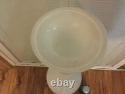 IKEA 32 White Fyllig Floor Vase Cases Milk Glass Danish Modern Holmegaard Style