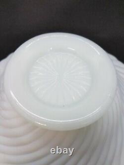 Imperial Glass Co Newbound 1920's Milk Glass Swirl Console Bowl Candleholder Set