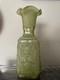 Imperial Glass Mephistopheles Green White Milk Glass Vase Devil Face Encased