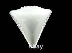 Imperial Glass Signed Colonial Hat White Milk Glass 9 7/8 Tri Corner Bowl 1955