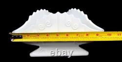 Imperial Glass Signed Colonial Hat White Milk Glass 9 7/8 Tri Corner Bowl 1955