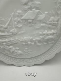 Imperial White Milk Glass Homestead Chop Plate 10