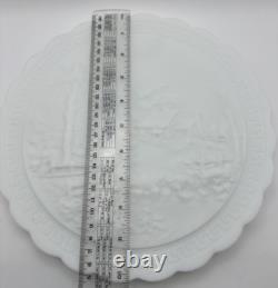 Imperial White Milk Glass Homestead Chop Plate 10