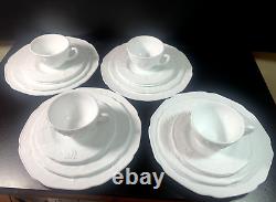 Indiana Colony Harvest Grape Milk Glass Set of four 5-piece place settings