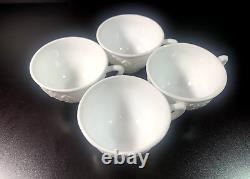 Indiana Colony Harvest Grape Milk Glass Set of four 5-piece place settings