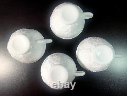 Indiana Colony Harvest Grape Milk Glass Set of four 5-piece place settings