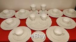 Indiana Colony White Grape Harvest Milk Glass 34 Piece Dish and Cup Set