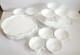 Indiana Glass Company Colony White Milk Glass Grape 23 Pc Snack Sets Unused