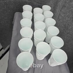 Indiana Harvest Grape Milk Glass Tumblers Colony Iced Tea Water Glasses Set 17pc