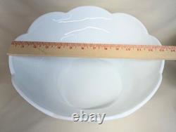 Indiana Lancaster Colony Milk Glass 1549 Golden Harvest Grape Punch Bowl Set