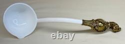 Indiana Lancaster Colony Milk Glass 1549 Golden Harvest Grape Punch Bowl Set