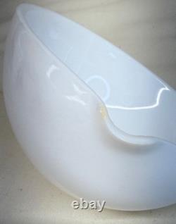 Indiana Lancaster Colony Milk Glass 1549 Golden Harvest Grape Punch Bowl Set