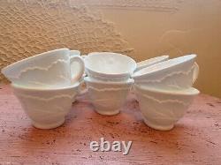 Indiana Milk Glass 26-Piece Footed Punch Bowl & Cup Set in Box