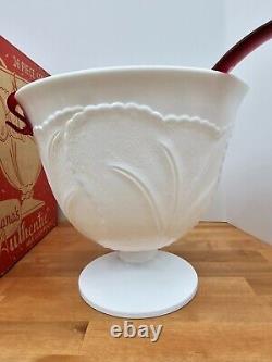 Indiana Milk Glass 26-Piece Footed Punch Bowl & Cup Set in Box