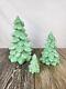 Jadeite Green Glass Christmas Trees Set Of 3 Green Milk Glass Christmas Decor