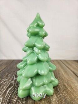 Jadeite Green Glass Christmas Trees Set of 3 Green Milk Glass Christmas Decor