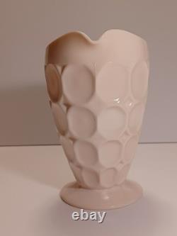 Jeanette Shell Pink Milk Glass Pitcher, 4 Glasses, & Compote