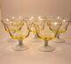 Johansfors Mid Century Modern Sweden Champagne Pale Yellow Milk Glass Stems (8)