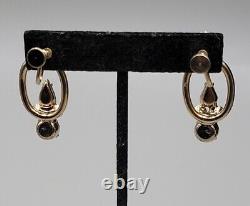 Juliana White Milk Glass Bracelet & Screw Back Earrings Rhinestone 6.75 Vintage