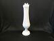 Kanawah Glass Moon And Star Pattern Swung Stretch Vase Milk Glass White Vintage