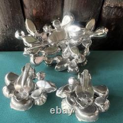 KRAMER NY Rhodium White Milk Glass Givre Pearl AB Rhinestone Brooch Earrings Set