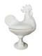 Kanawha White Milk Glass Rooster Covered Dish 9