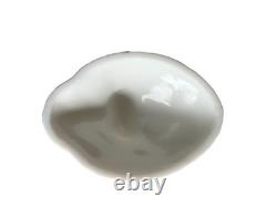 Kanawha White Milk Glass Rooster Covered Dish 9